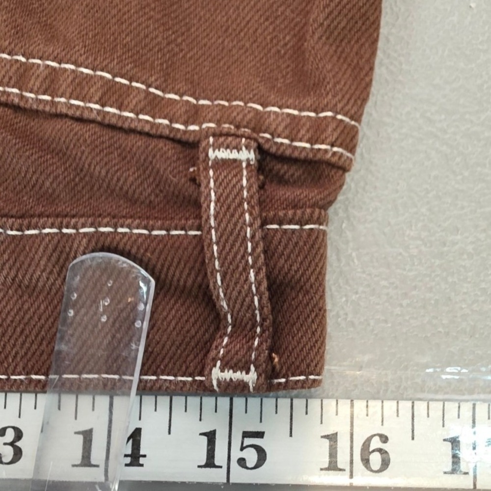 Reformation Womens 28 Cowboy High Rise Jean Shorts in Chocolate - Picture 6 of 11